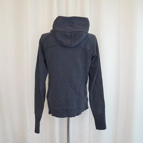 Lululemon Scuba Hoodie Classic Cotton Fleece In Heathered Naval Blue Sz 6 - Picture 4 of 10